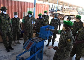 UPDF -Airforce officer invents a brick making machine