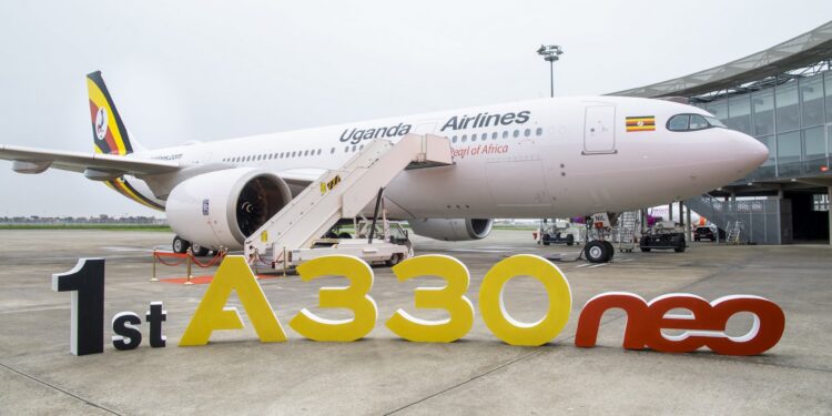 Uganda's Airbus in SouthAfrica as a mechanism in the process of securing an Air Operator Certificate for direct and long-range operations.
