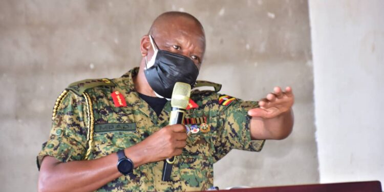 UPDF receives political orientation at the Peace Support Operations Training School, Singo in Nakaseke District for AMISOM.