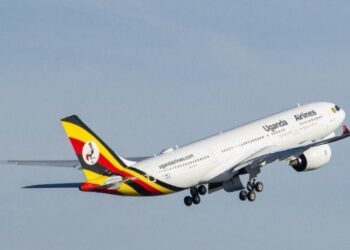 Uganda Airlines 5X-NIL Airbus tests the ‘SKY’ from Entebbe to Johannesburg South Africa as a process of securing an Air Operator Certificate.