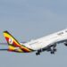Uganda Airlines 5X-NIL Airbus tests the ‘SKY’ from Entebbe to Johannesburg South Africa as a process of securing an Air Operator Certificate.