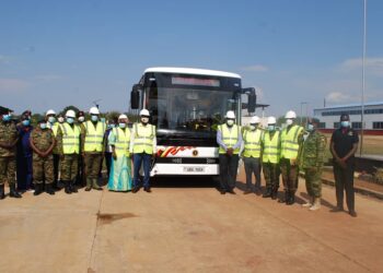Ministers visit Luwero Industries headquarters. Gen Mugira; MD at National Enterprise Corporation hosted Hon Bamulangaki Ssempijja and team.
