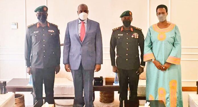 Gen Muhoozi Kainerugaba arrives in Kigali to hold talks with Rwanda President Kagame.