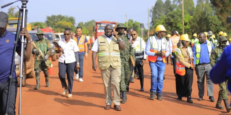Katumba Wamala Inspects Central Uganda Road Projects in Push for Vision 2040